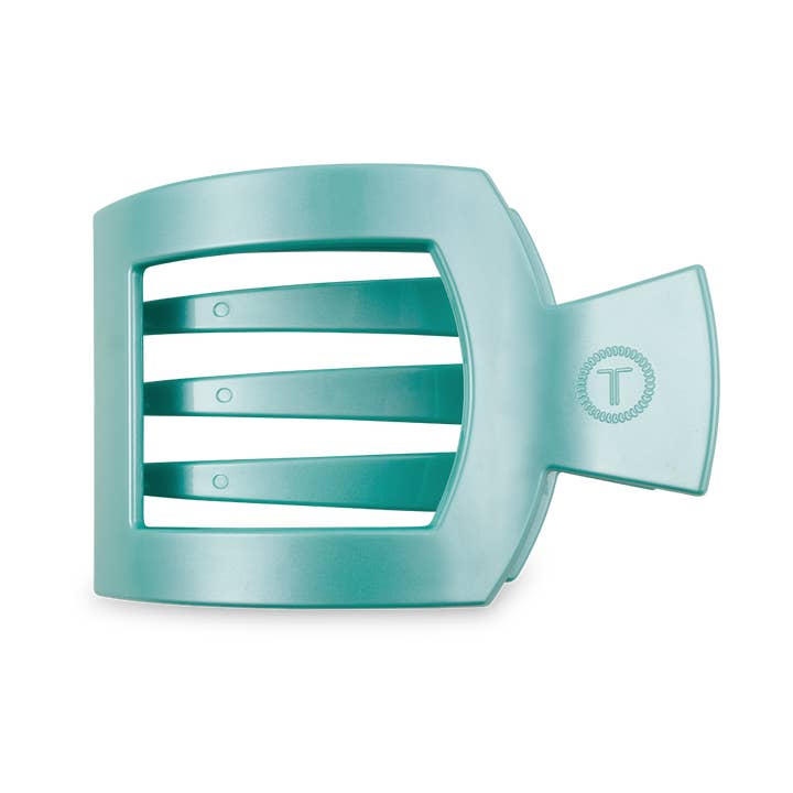 Square Flat Hair Clip | Small | Totally Turquoise for wholesale by TELETIES