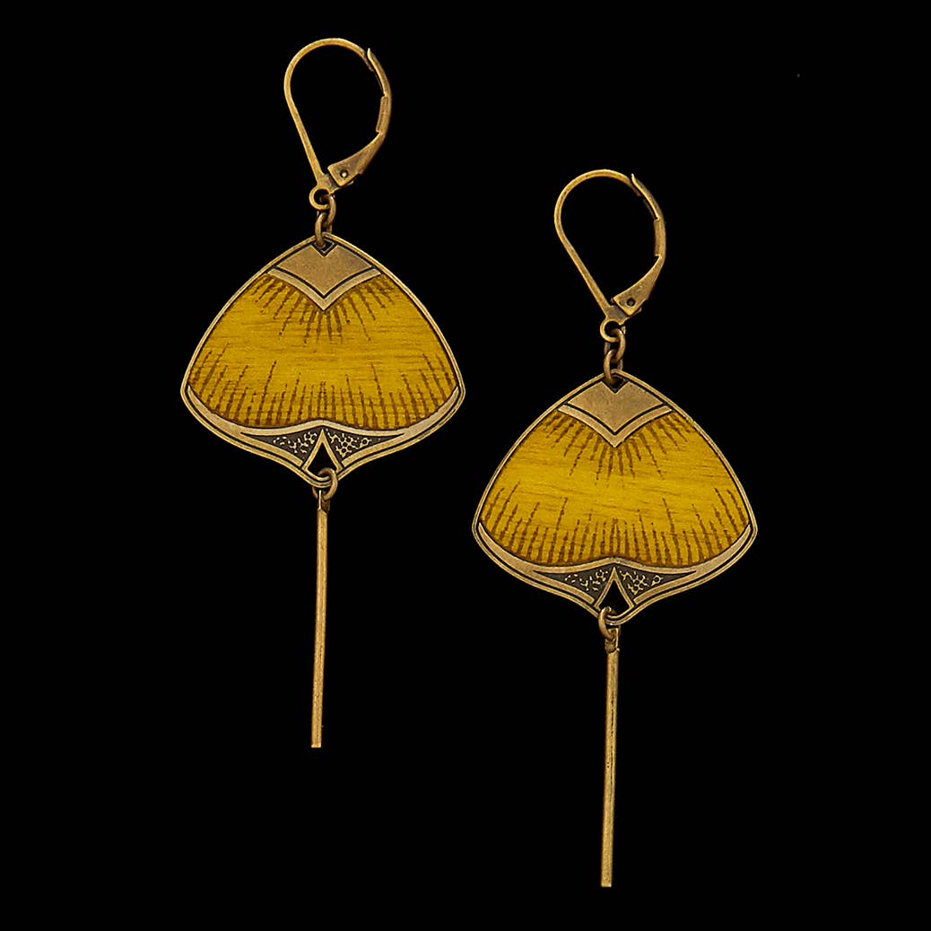 ATELIER AMELIE BLAISE – Brincos de argola por atacado – Brincos de madeira PIVE1