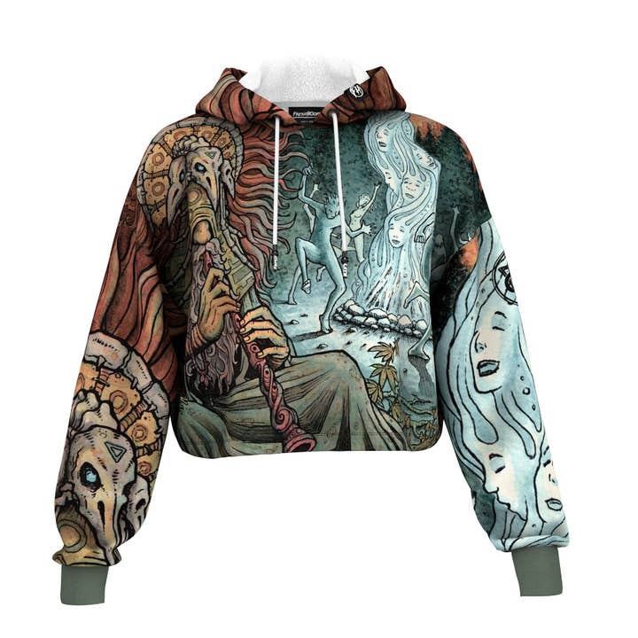 The Shaman Cropped Hoodie voor wholesale door FreshHoods