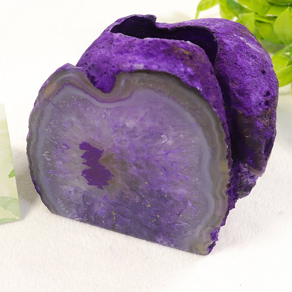 Natures Artifacts Inc - Wholesale Kaarsenhouder - Agaat kaarsenhouder paars - Agaat theelichthouder1