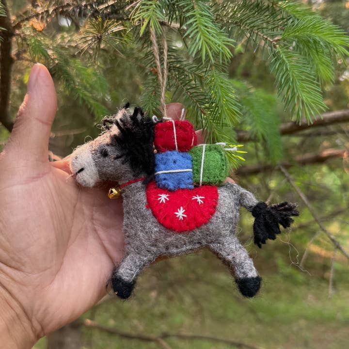 Lungta Imports - Wholesale Ornament - Hand-Felted Farm Animals Christmas Ornaments – Fair Trade