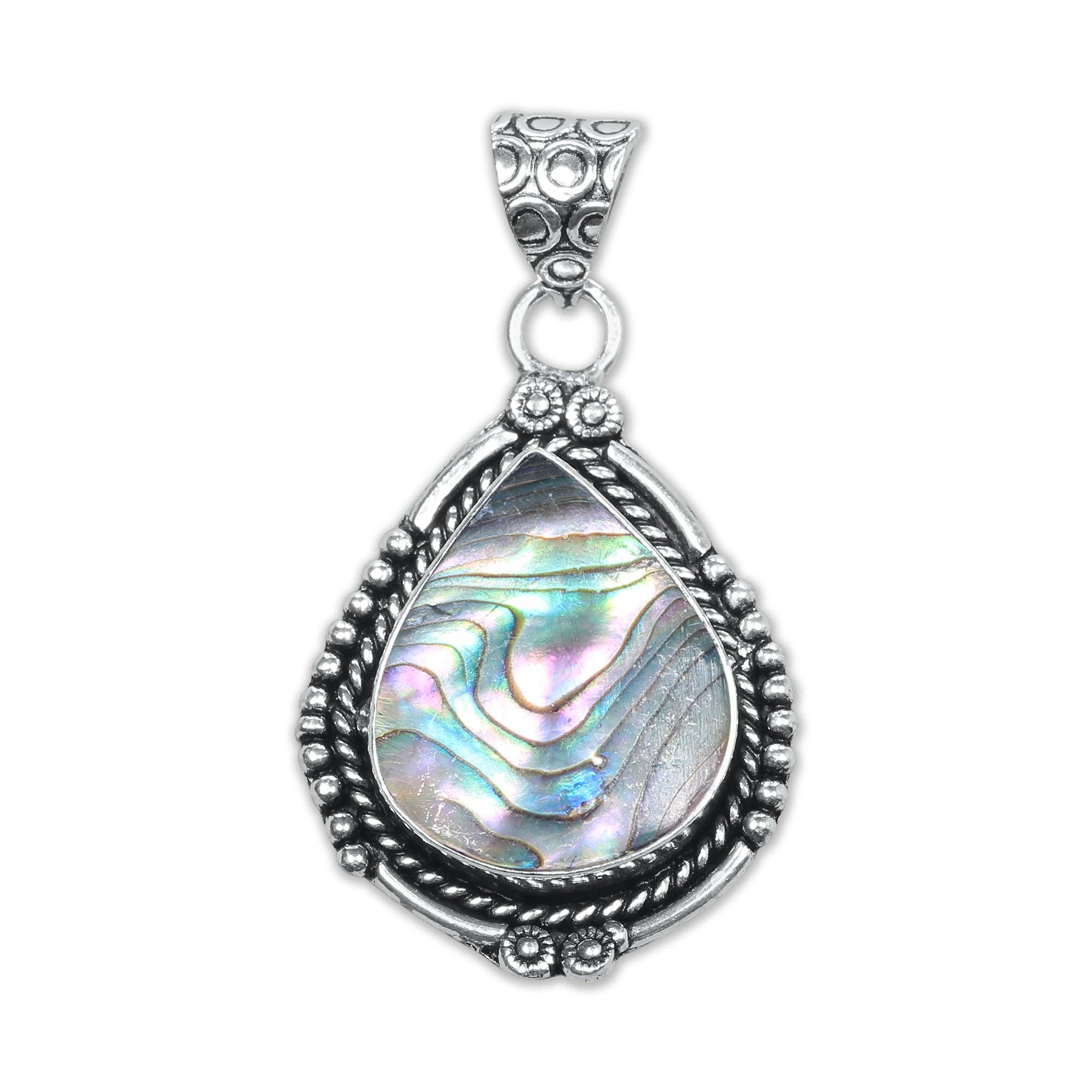Handmade Jewels – wholesale Individual charm/pendant – Abalone Shell Designer Pendants - Handmade, Silver-Plated, Assorted Designs4