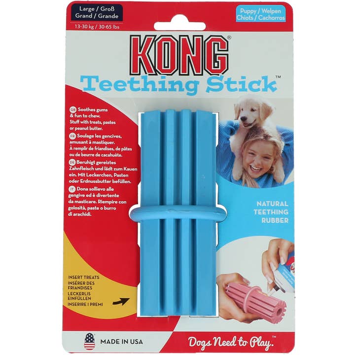 Hofman Animal Care - Wholesale Pet Dental Toy - Dog - KONG Puppy Teething Stick Assorted L