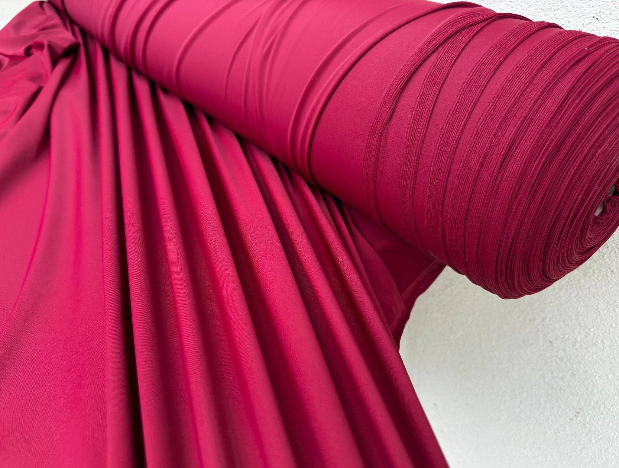 GalaTextile - Venta al por mayor Tela - Tela de spandex de nailon mate burdeos, elástica en 4 direcciones por yarda para trajes de baño, tela de licra, ropa deportiva, ropa interior, tela de novia0