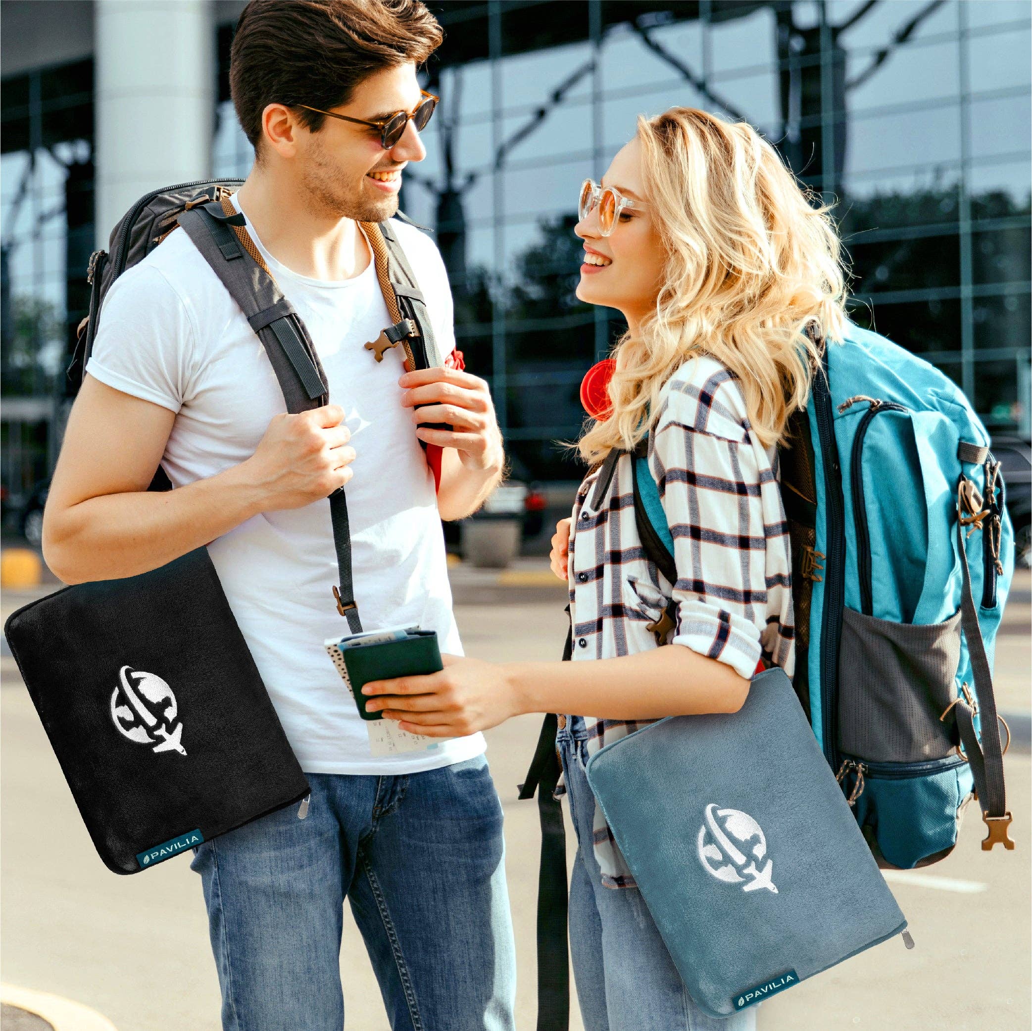 Pavilia - Vente Couvertures de voyage - Coussin de voyage en polaire portable41