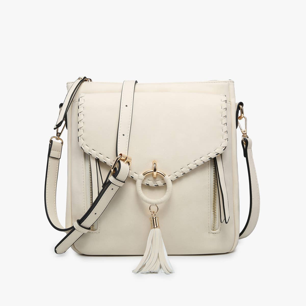 Jen & Co. - Wholesale Crossbody Bag - Women's - M2347 Layla Faux Suede Whipstitch Crossbody w/ Tassel3