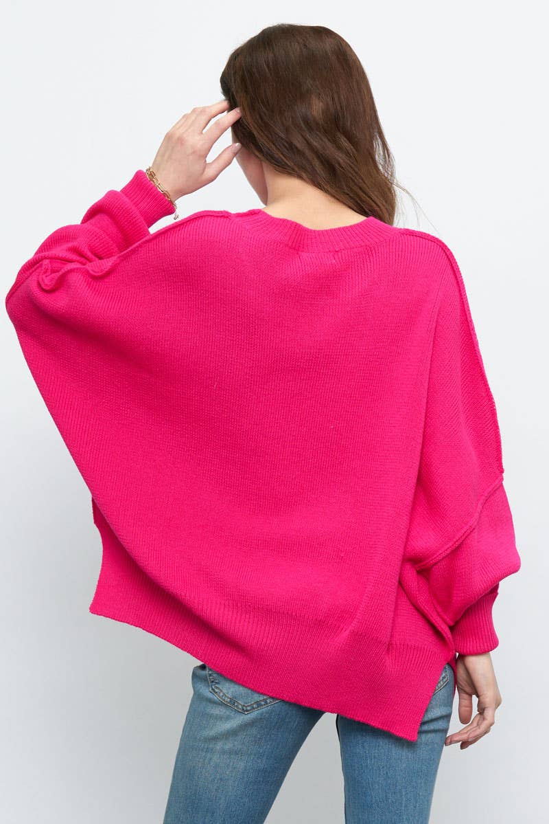 Newbury Kustom - Wholesale Tunic Sweater - Women's - 10319A -Slouchy silhouette  pullover sweater24