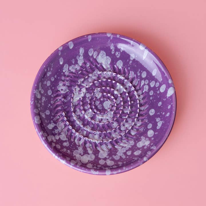 Alfar Tierra Cocida - Wholesale Grater - Ceramic Ginger Grater Plate/AMETHYST Purple