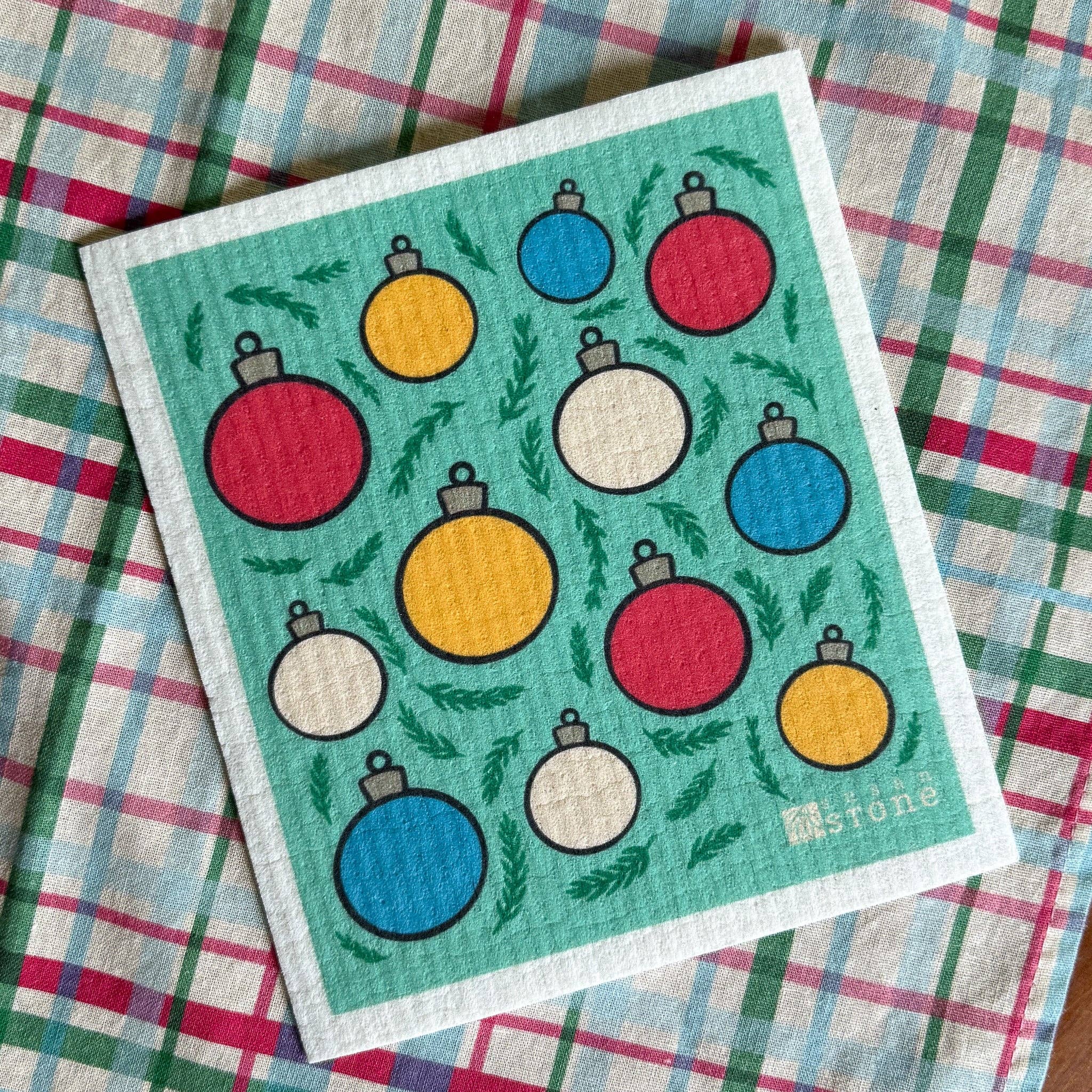 Susan Stone Design - Wholesale Dishcloth - Swedish Dishcloth with Ornaments1