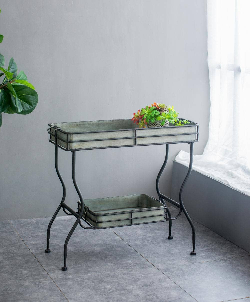 A&B Home Group Inc. - Wholesale Decorative Tray - Maggie Galvanized Tray Table9