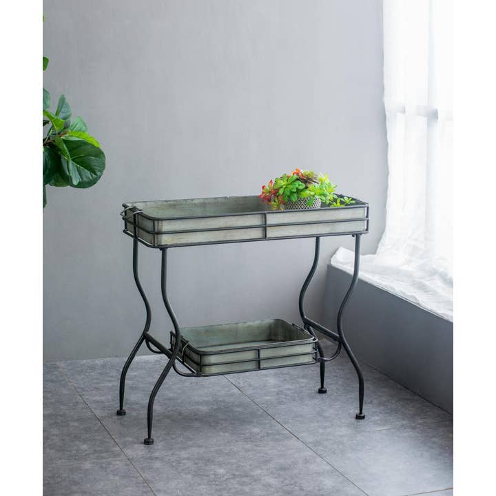 A&B Home Group Inc. - Wholesale Decorative Tray - Maggie Galvanized Tray Table9