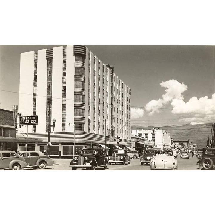 Greeting Card MT-250 Downtown Missoula, Montana for wholesale by Found Image Press