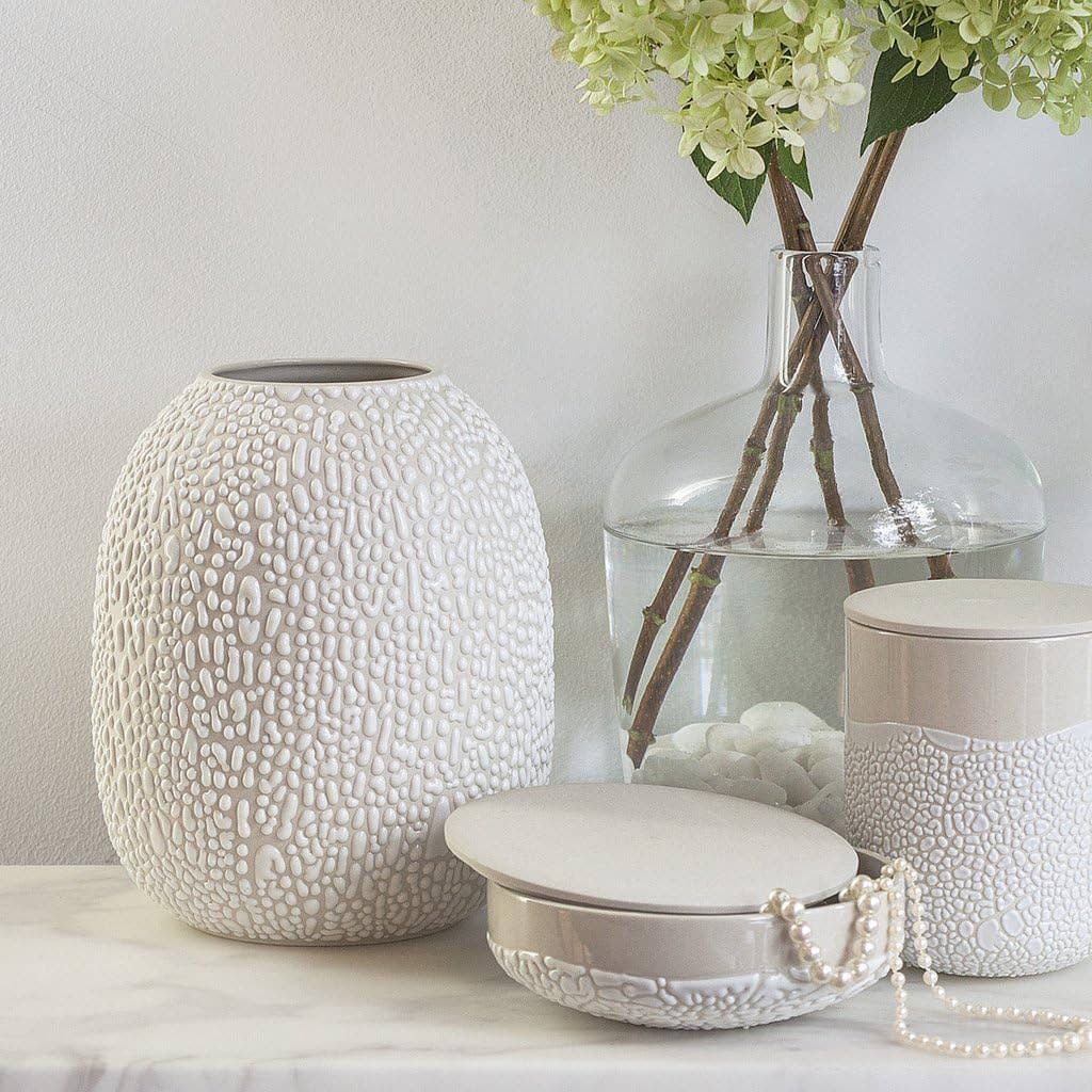 Hosley - Wholesale Decorative Box - Hosley® Set of 4, Lichen Box 5in  Ivory3