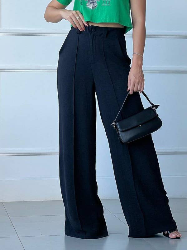 Rosa Clothing - Wholesale Pants - Women's - Office trousers wide-leg extra long suit pants9