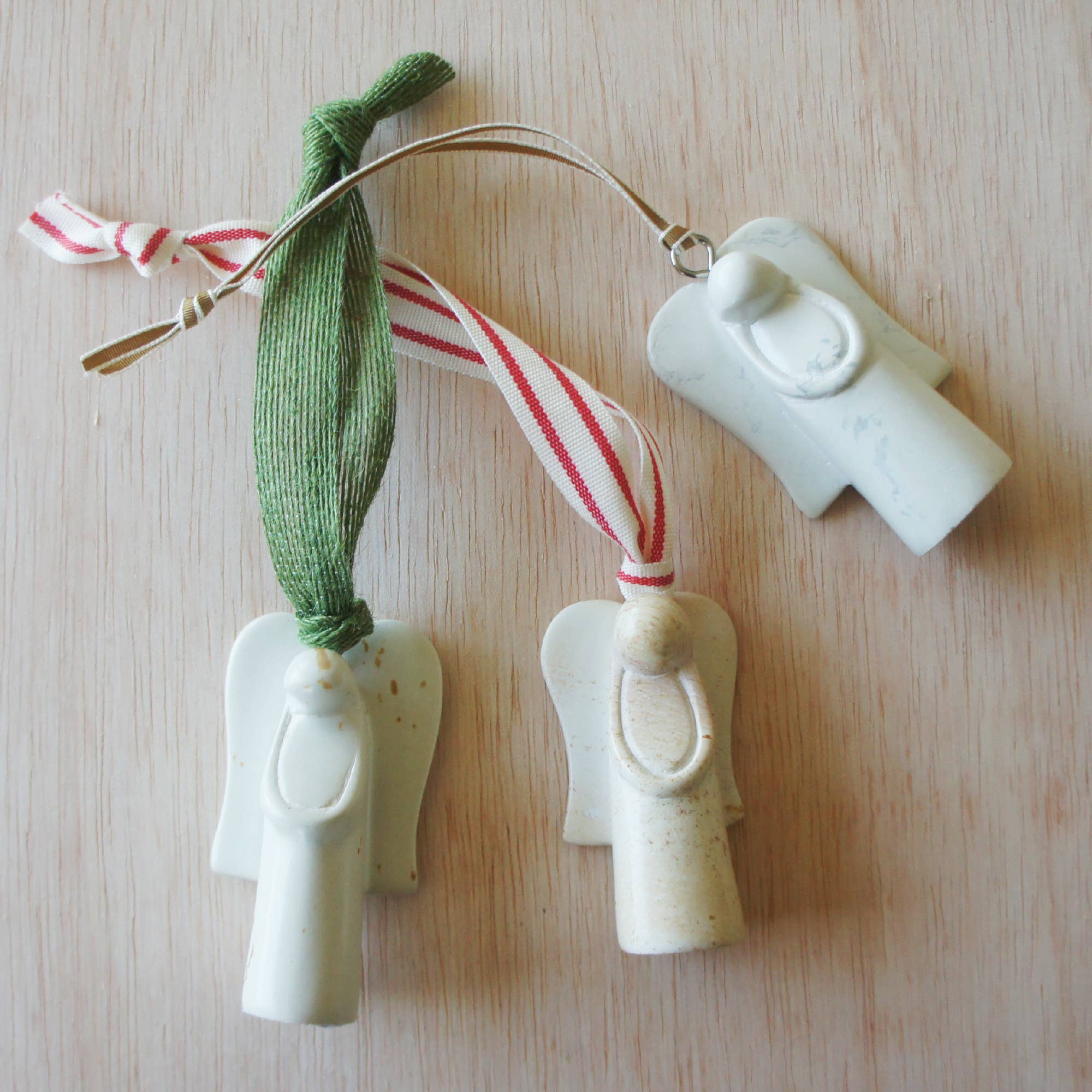 Venture Imports LLC – wholesale Ornament – Stone Angel Ornament - Natural Stone1