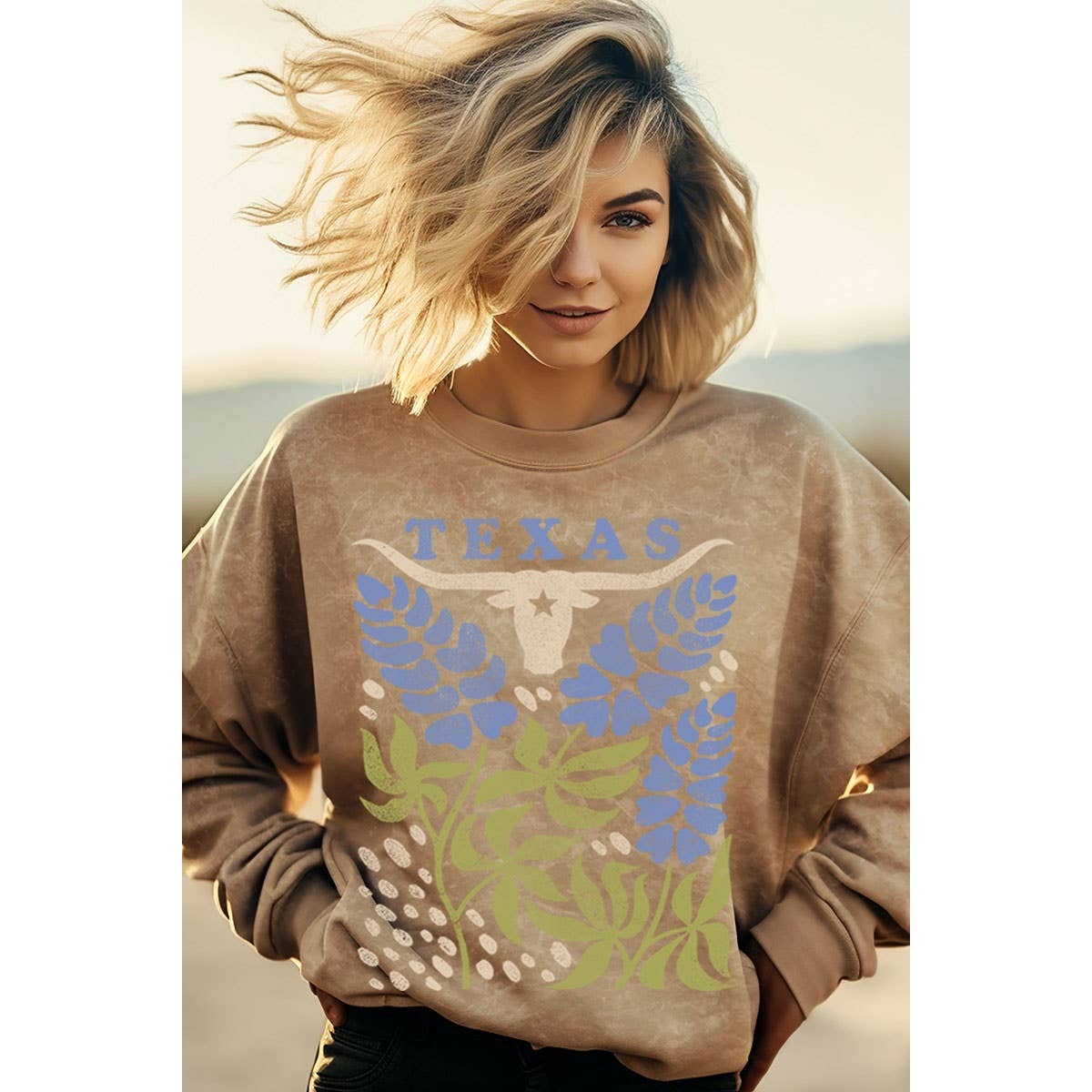 HRTandLUV - Wholesale Sweatshirt - Women's - TEXAS MINERAL GRAPHIC SWEATWHIRTS1