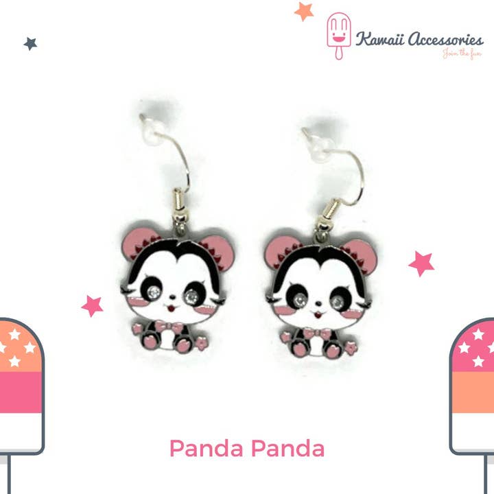 Kawaii Accessories by Kuroji - Wholesale Jewelry Set - Charming Panda Panda - Kawaii accessory set4