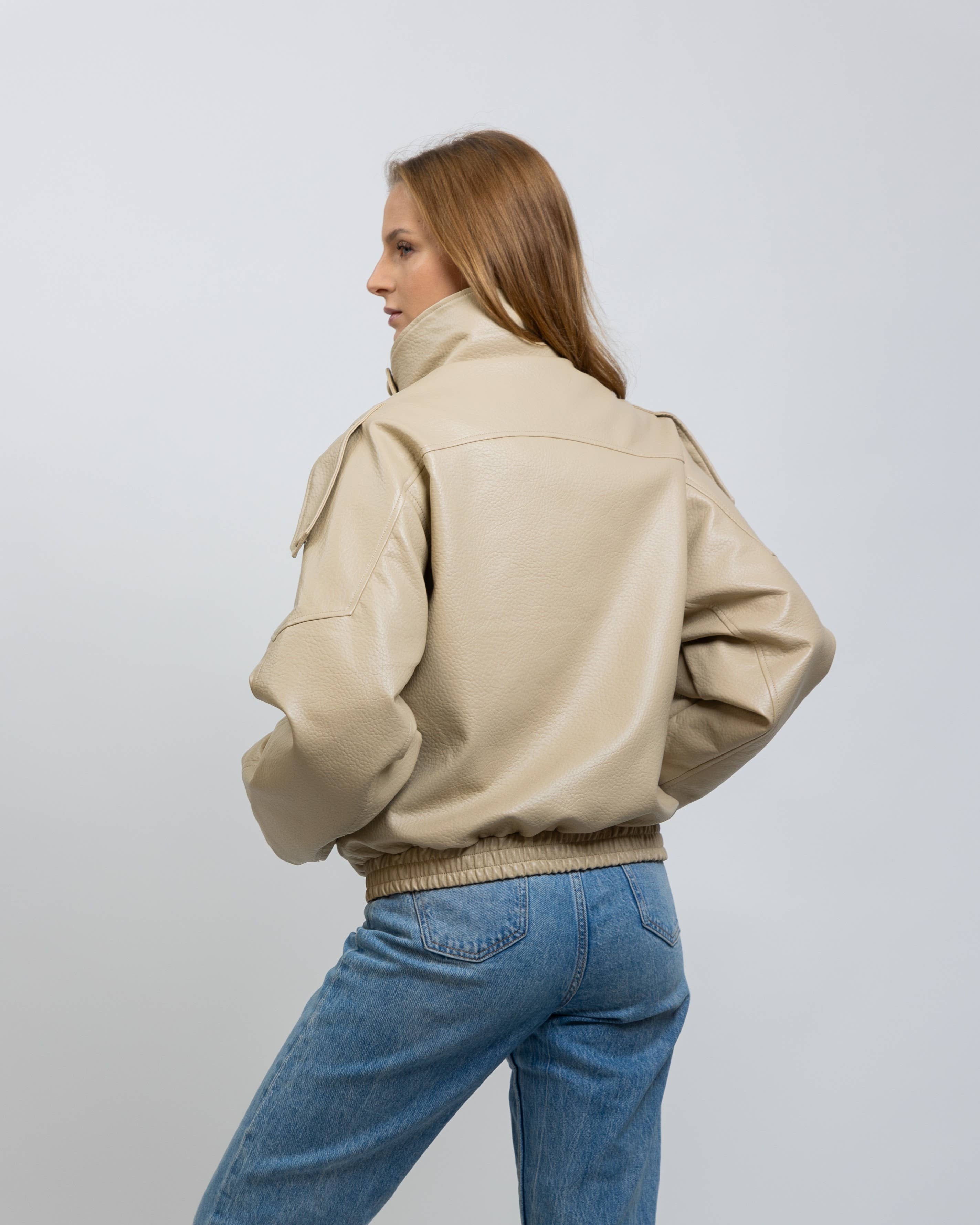 KZELL PARIS - Wholesale Leather Jacket - Women's - FAUX LEATHER BIKER JACKET17