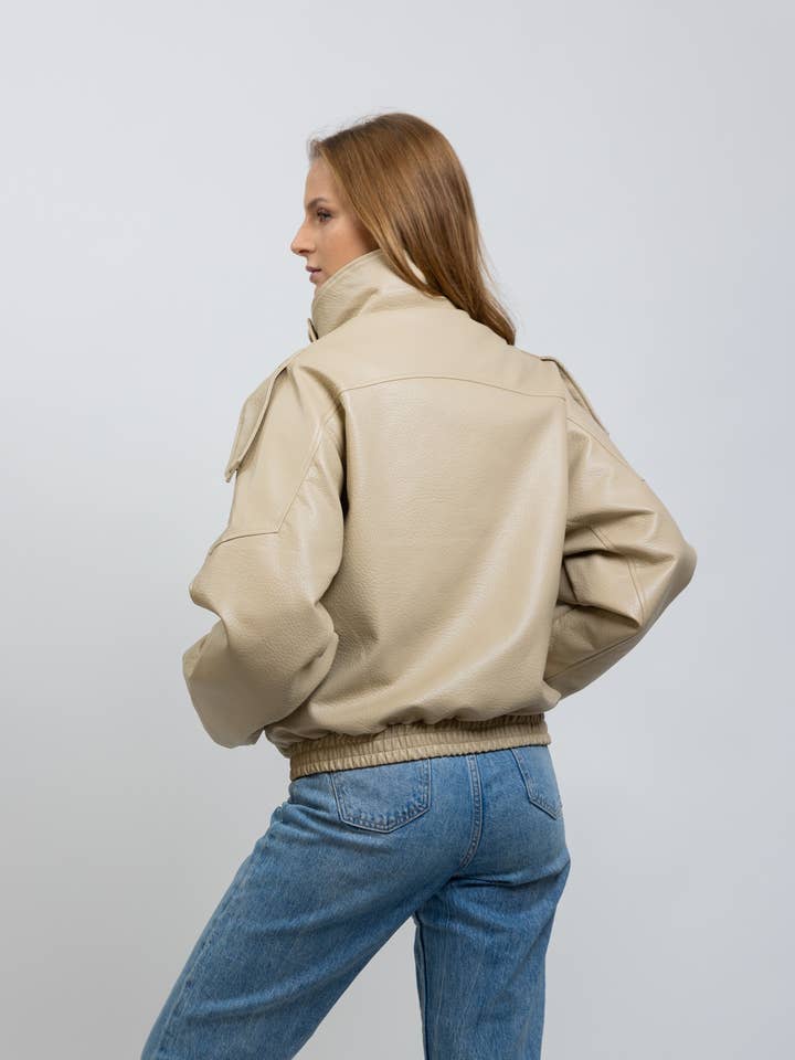 KZELL PARIS - Wholesale Leather Jacket - Women's - FAUX LEATHER BIKER JACKET17