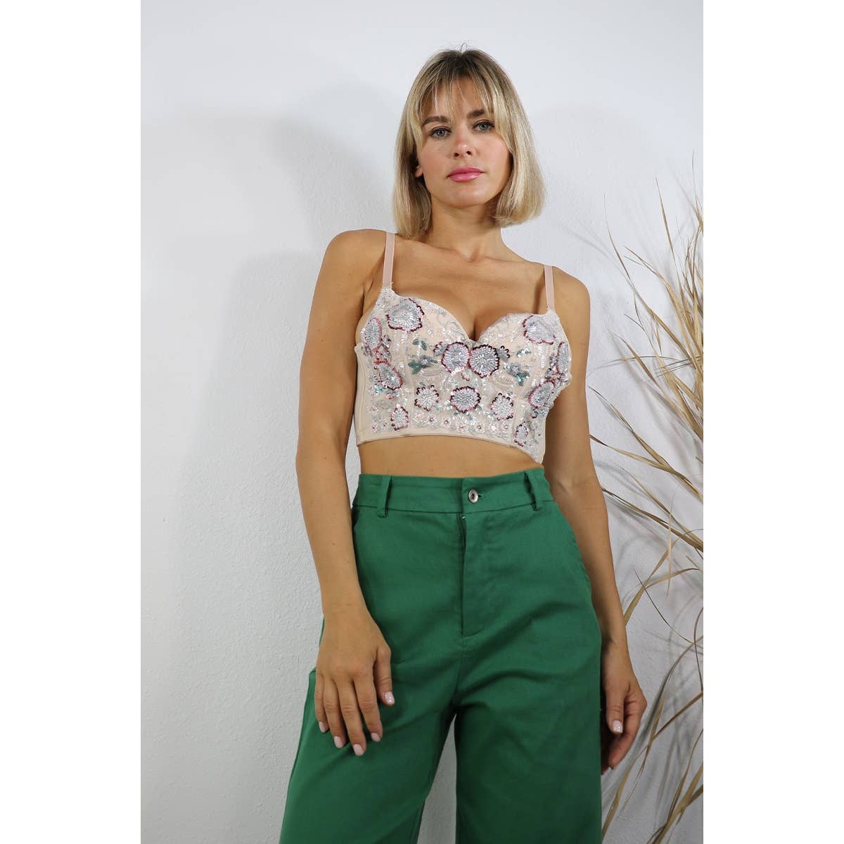 NUDE RHINESTONE BUSTIER for wholesale on Faire1