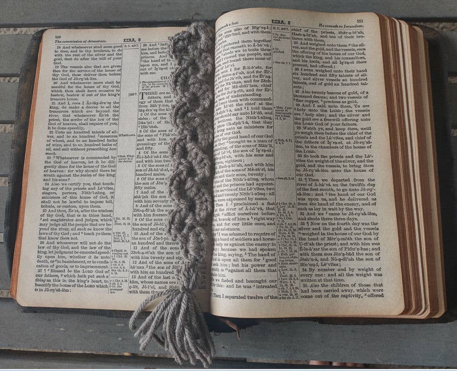 Clover Garden Crafts - Wholesale Bookmark - Rustic Boho Crochet Tassel Bookmarks in Neutral Brown Tones6