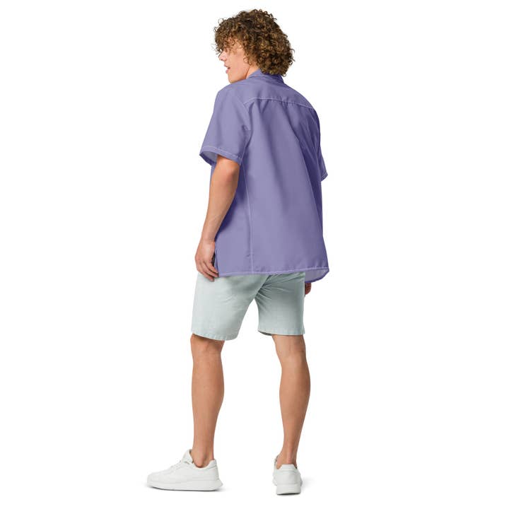 Tropical Seas Clothing - Wholesale Button Down Shirt - Men's - Labelless Urchin Purple Button Down Camp Shirt