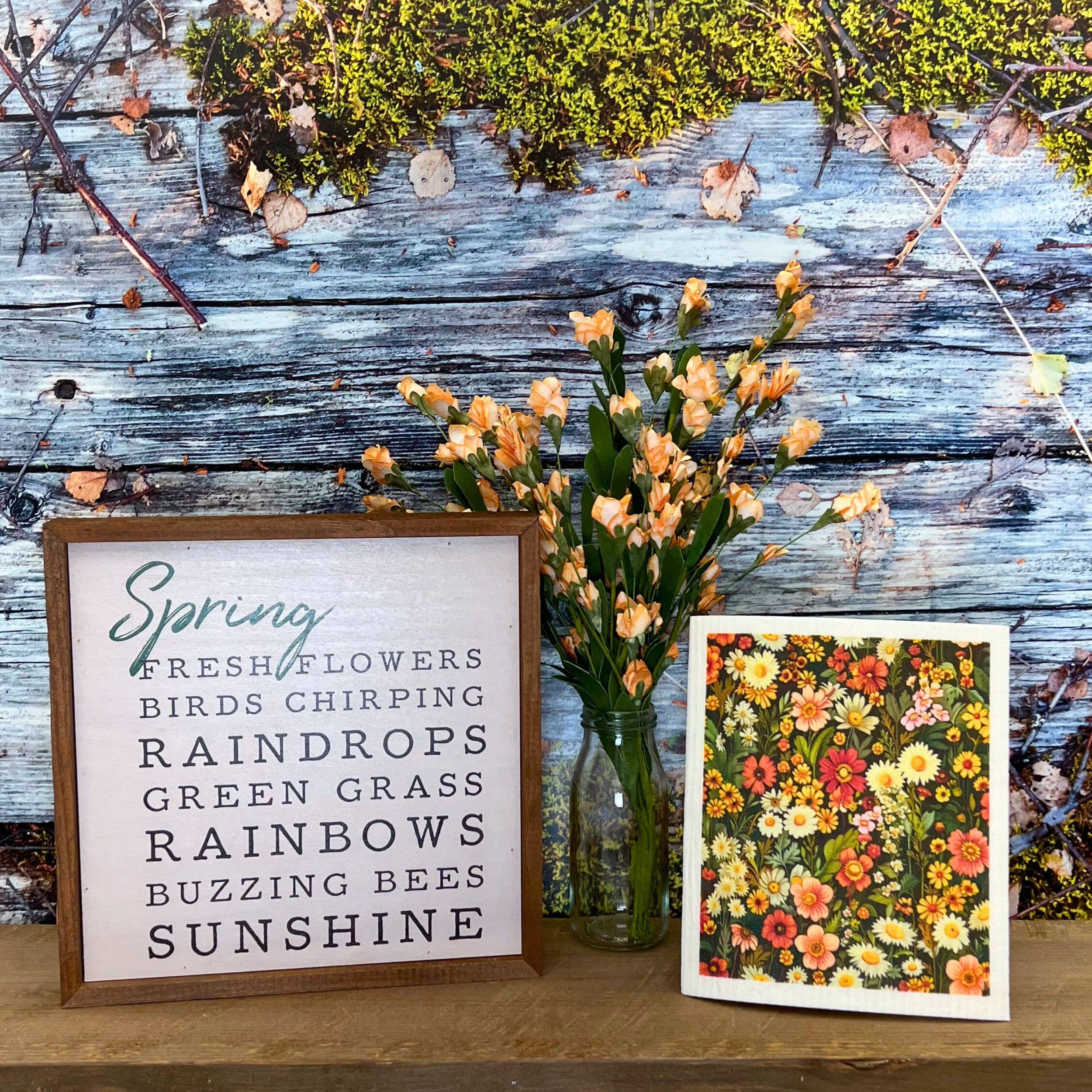 Driftless Studios - Wholesale Dishcloth - Summer Wildflower Pasture Swedish Dishcloths - Home Decor1