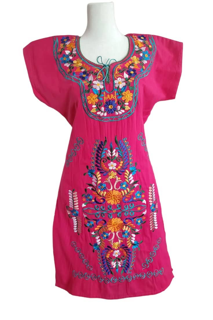Puerta21 – wholesale Dress – Women's – Oaxacan Dress Mexican Embroidered Dress from Oaxaca Mexico10