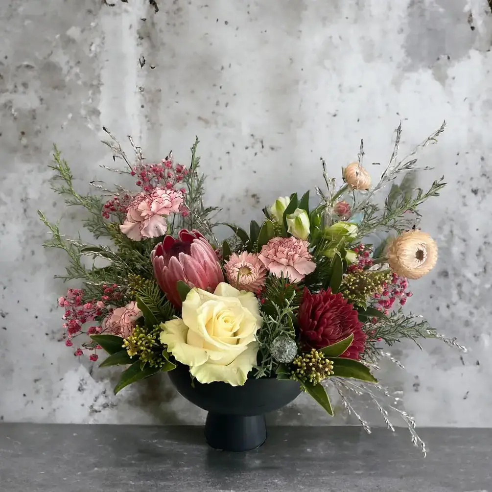 Posies - Wholesale Serve Bowl - White Floral Compote Vase – Modern Pedestal Vase Compote 2