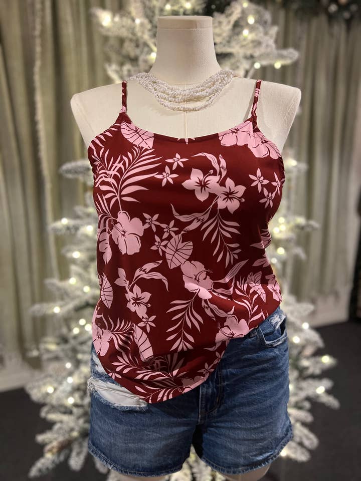 Kalo Kini Swim - Wholesale Blouse - Women's - Makana Blouse - Aloha Vintage X Berry