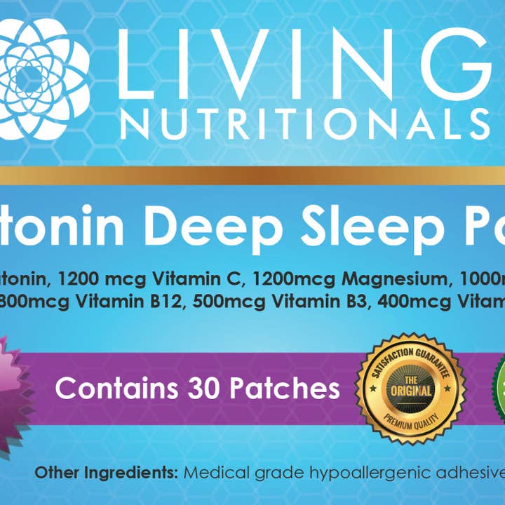 Living Nutritionals – Großhandel Nahrungsergänzungsmittel/Vitamin zum Einnehmen – Melatonin Deep Sleep Transdermales Pflaster1