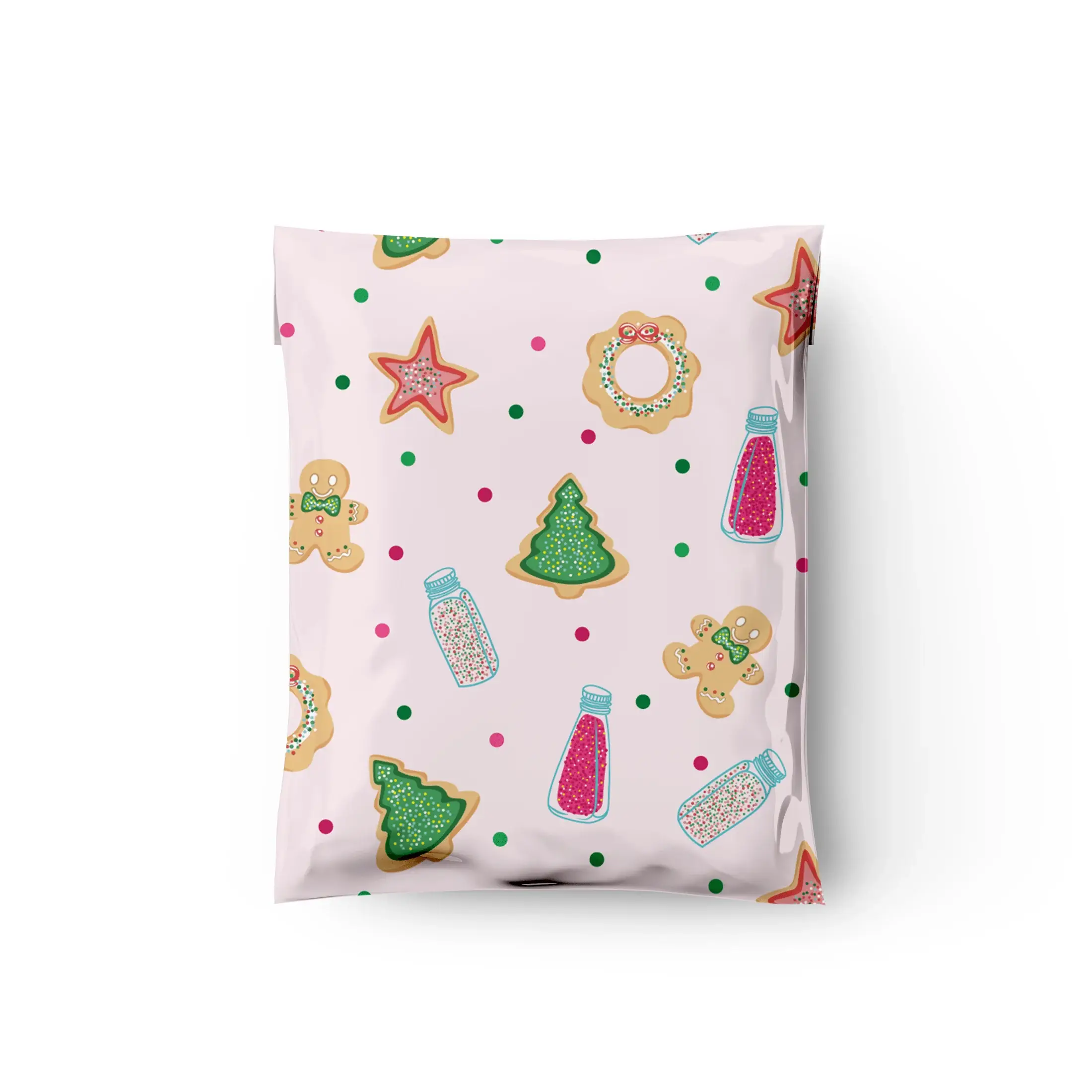 Eleven Fashion - Wholesale Envelopes - 10x13 Christmas Cookie Printed Designer Poly Mailers5