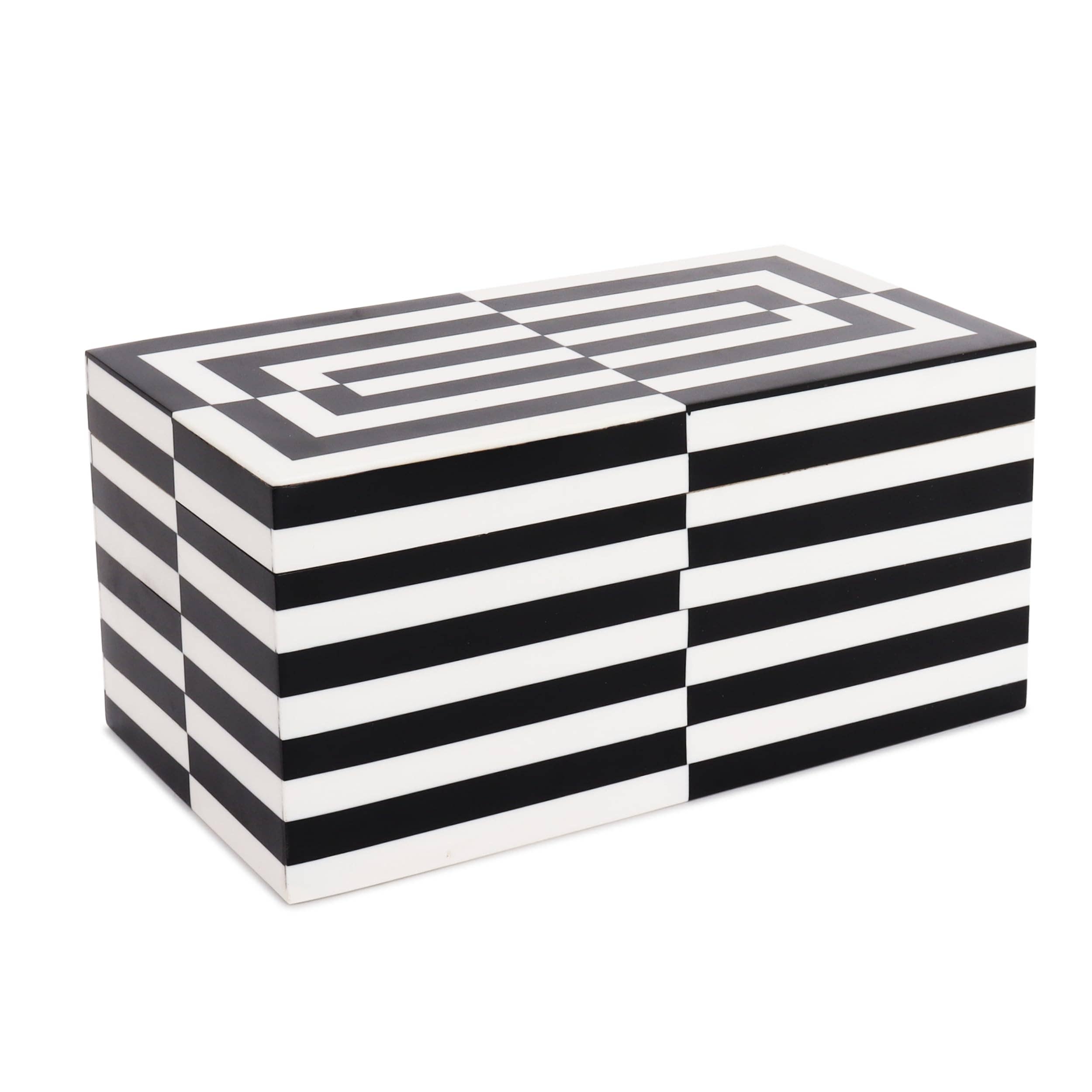 Handicrafts Home - Vente Boîtes décoratives - Casse-tête de boîtes décoratives coulissantes noir et blanc en 7 tailles4