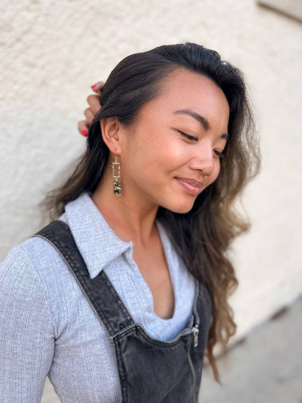 Spiffy & Splendid – Brincos de argola por atacado – Brincos Raya - Floco de Ouro Preto // Joalharia, Outono, Feriado2