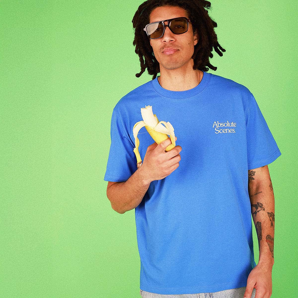 Absolute Scenes Slang Tee In Blue for wholesale on Faire3
