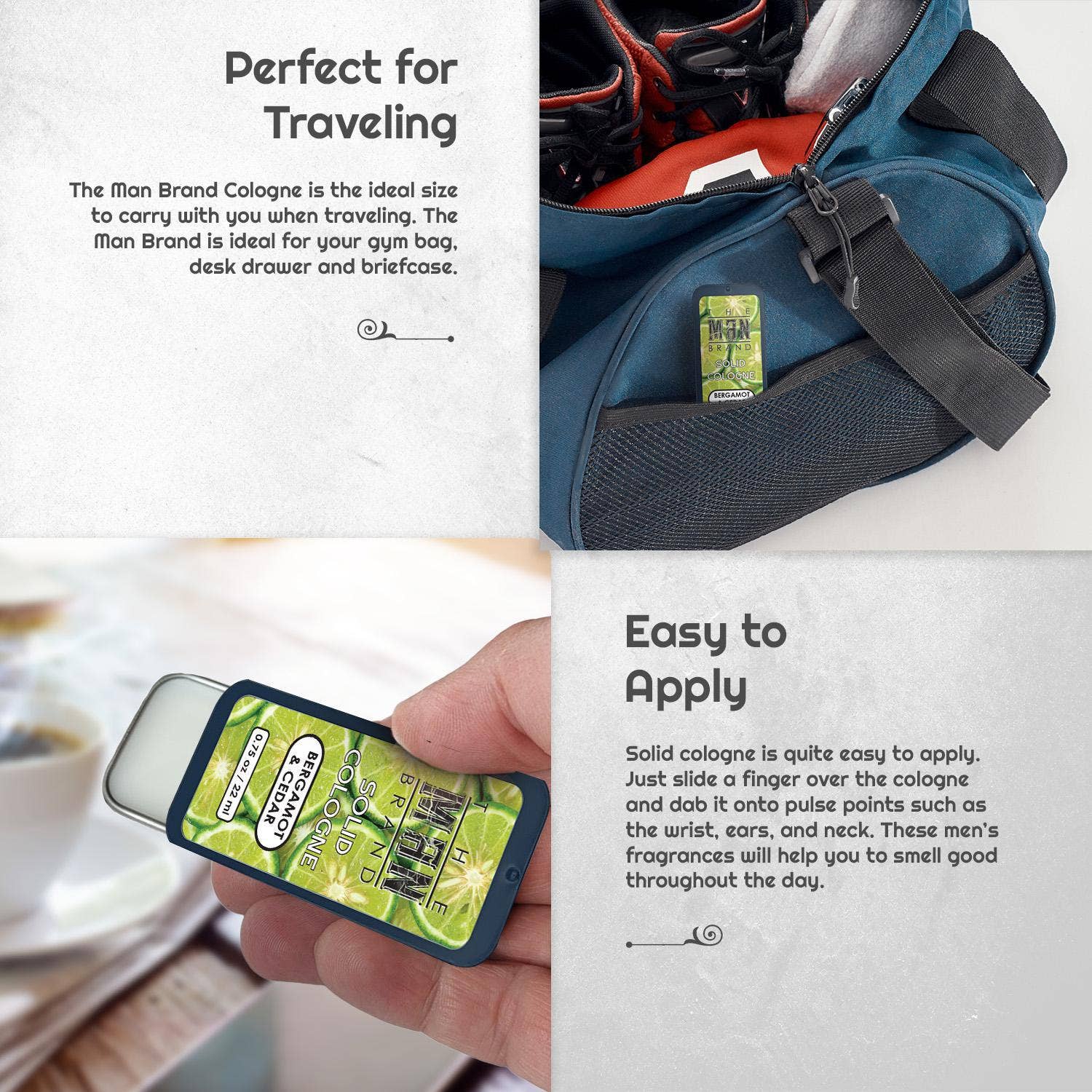 The Man Brand – wholesale Solid cologne – Bergamot and Cedar Solid Cologne - 0.75 oz4