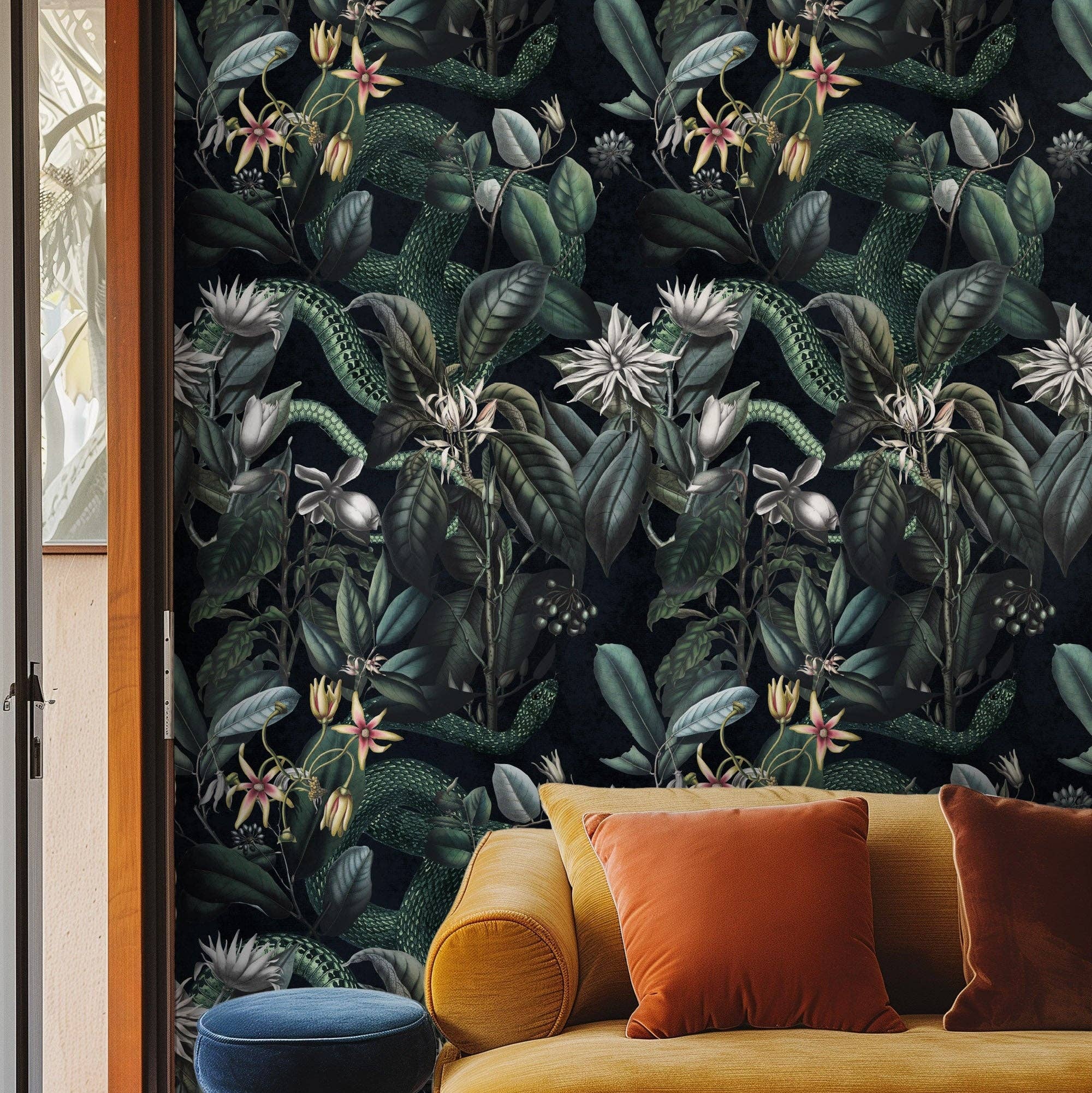 Wallpapers4Beginners - Wholesale Wallpaper - Carta da parati botanica scura0