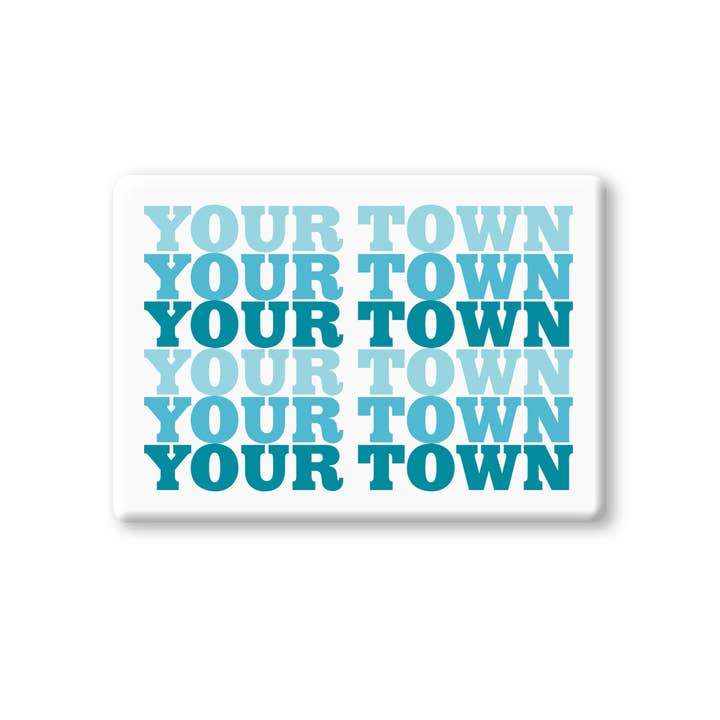 Rock Scissor Paper - Wholesale Magnet - Personalized City Ceramic Magnet - Supergraphics Repeat