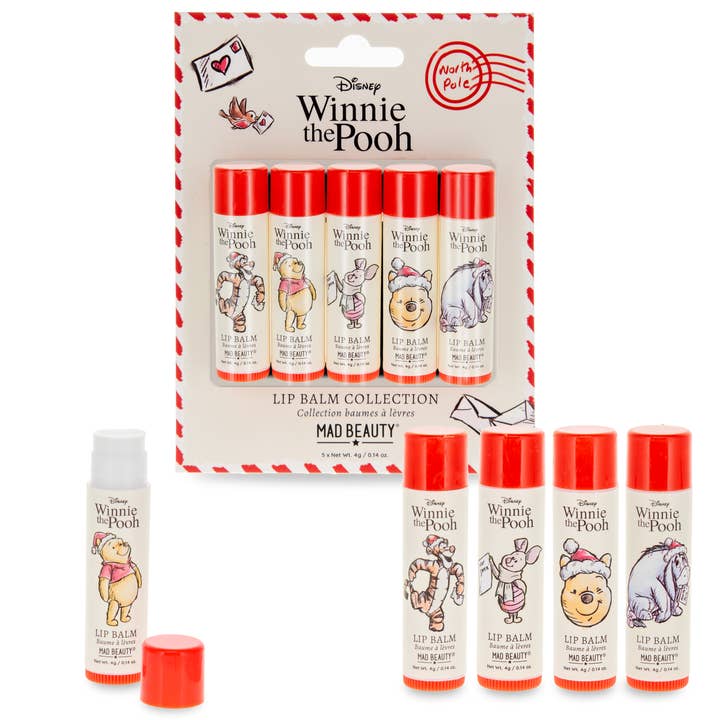 Mad Beauty - Wholesale Lip Balm - Mad Beauty Disney Winnie The Pooh Festive Lip Balms1
