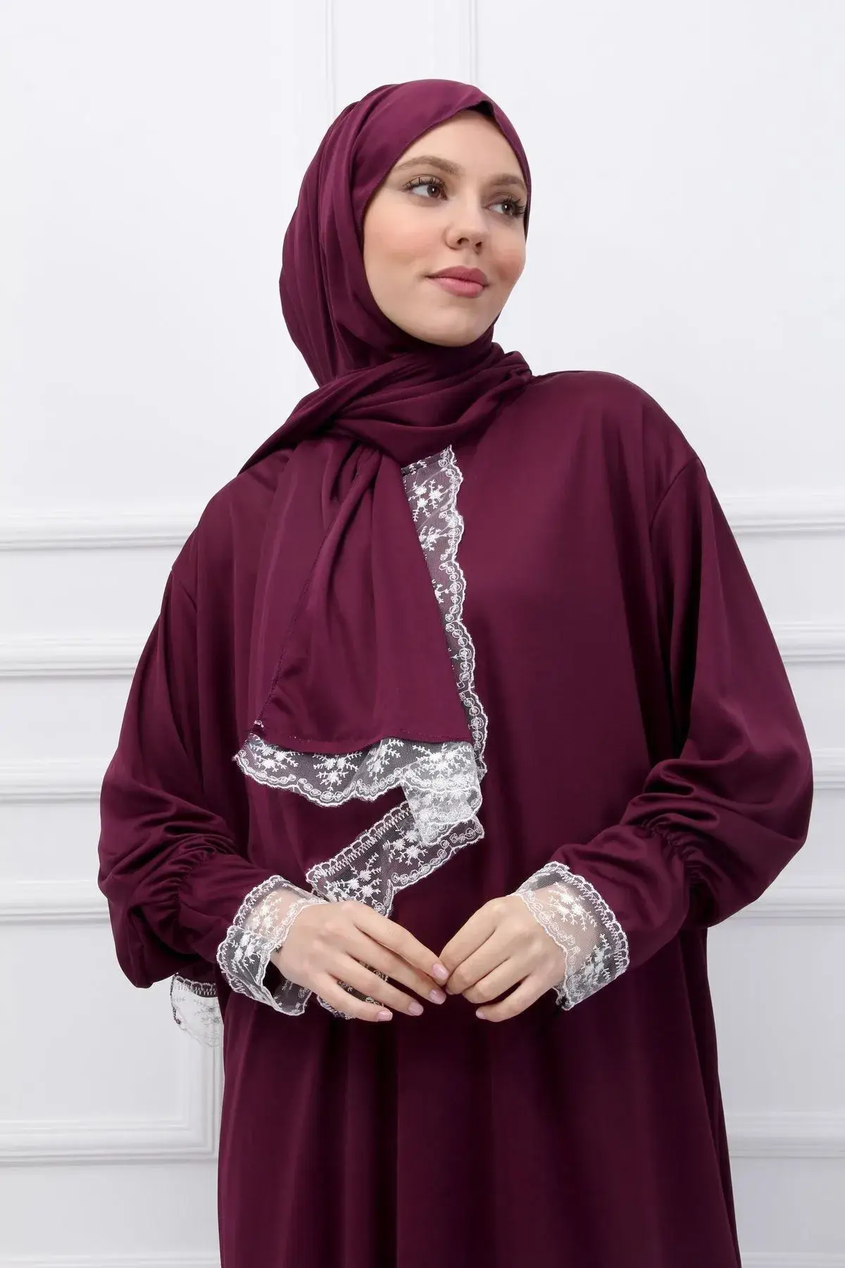 Meyran - Vente Hijabs – femme - Robe abaya saisonnière avec foulard intégré - options de couleur11
