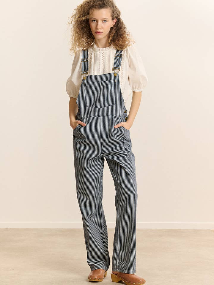 Striped denim overalls - NUNO for wholesale by Garance Paris