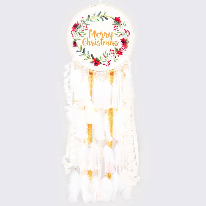 Attrape-rêves pour décoration de Noël, broderie Merry Christmas de pour la vente par MANIK