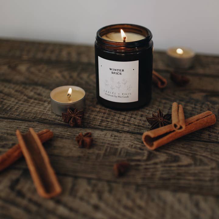 Embers & Roots - Wholesale Jar/Filled Candle - Winter Spice Medium Candle
