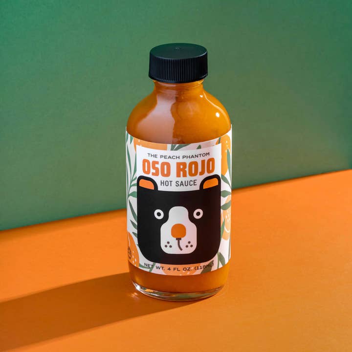 Oso Rojo Hot Sauce - Wholesale Hot Sauce - Peach Phantom - Oso Rojo Hot Sauce 4oz 1