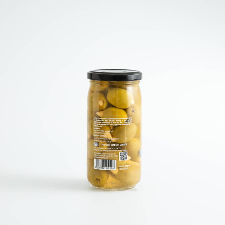 Hellenic Farms - Wholesale Olives - Hellenic Farms Greek Green Olives Stuffed w/ Almonds