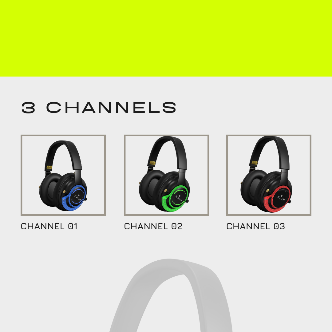 Kalm Yoga - Vendita all'ingrosso Cuffie - Silent Disco Silent Yoga Kalm Now® Cuffie HiFi11