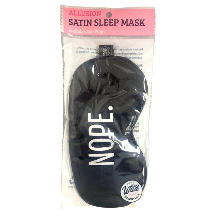 Wild Essentials - Wholesale Sleep/Eye Mask - Allusion Funny Sleep Masks w/ earplugs - 4 Styles Available5