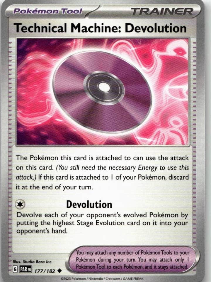 Pokémon SV04: Fisura Paradoja - Máquina Técnica: Involución #177/182 para venta al por mayor de Chronic Cards