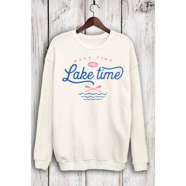 HRTandLUV - Wholesale Sweatshirt - Women's - MAKE TIME FOR LAKE TIME MINERAL SWEATSHIRTS