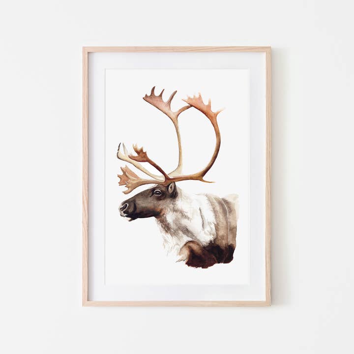 Caribou Art Print for wholesale by Broken Paddle Studio